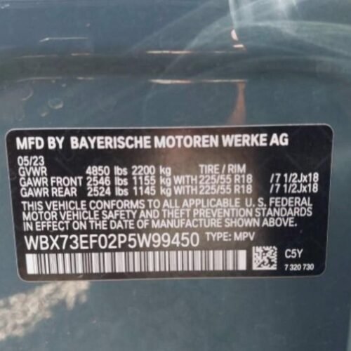 BMW 2023 X1 U11 2.0L Turbo Complete Engine Assembly 10K Miles B46